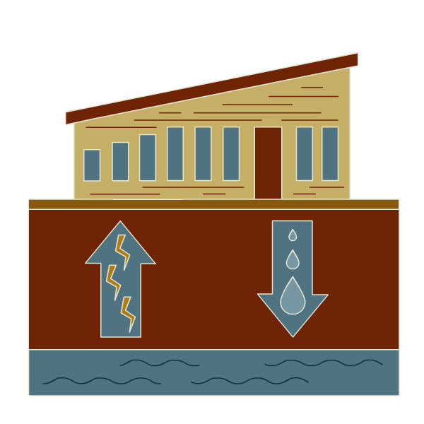 illustration of Cascades building using less water and saving more electicity